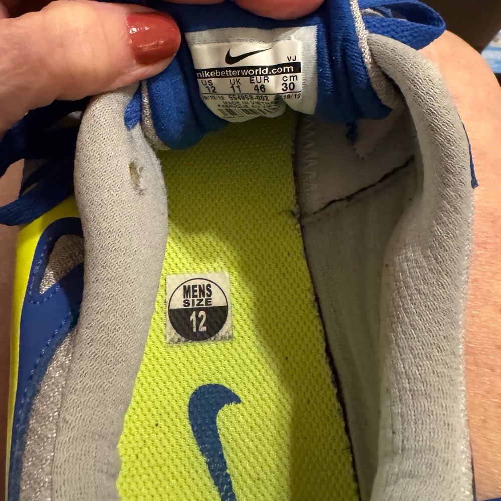 NIKE MENS Revolution 2   SIZE 12 Blue and Gray Sneakers  Like New - Picture 8 of 8